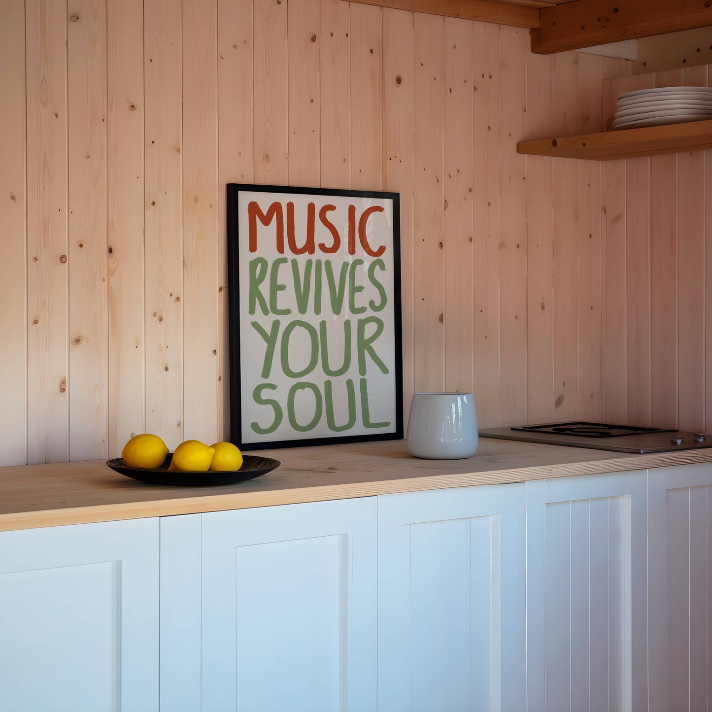 Music revives your soul print by Lune