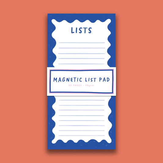 Blue Magnetic List Pad - Colourful Stationery