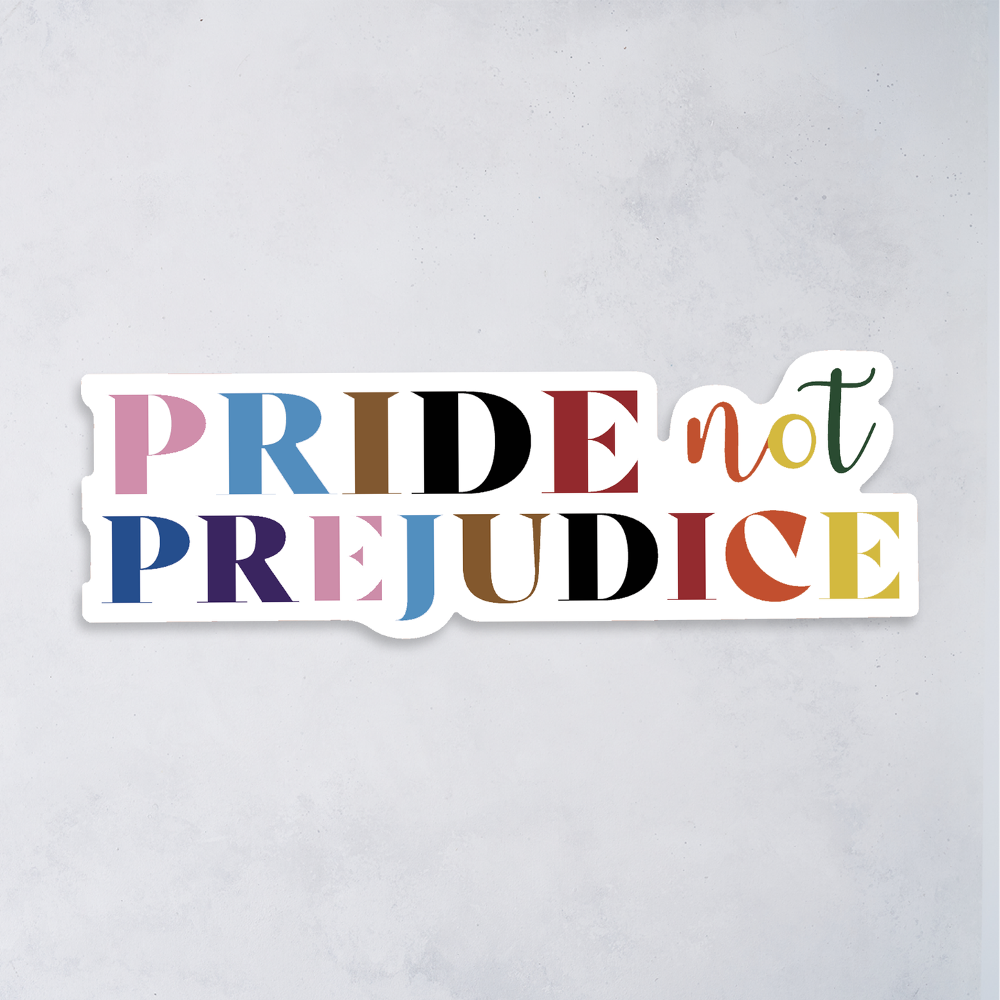 Bookish Pride Sticker - Pride not Prejudice