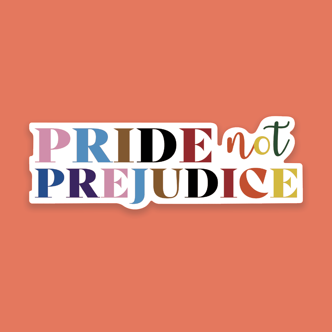 Bookish Pride Sticker - Pride not Prejudice