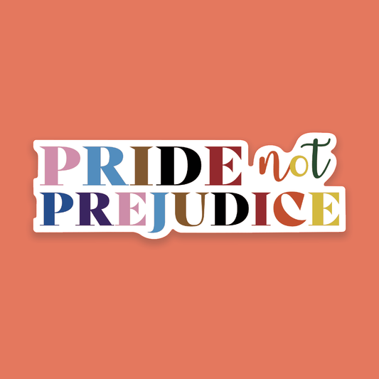 Bookish Pride Sticker - Pride not Prejudice