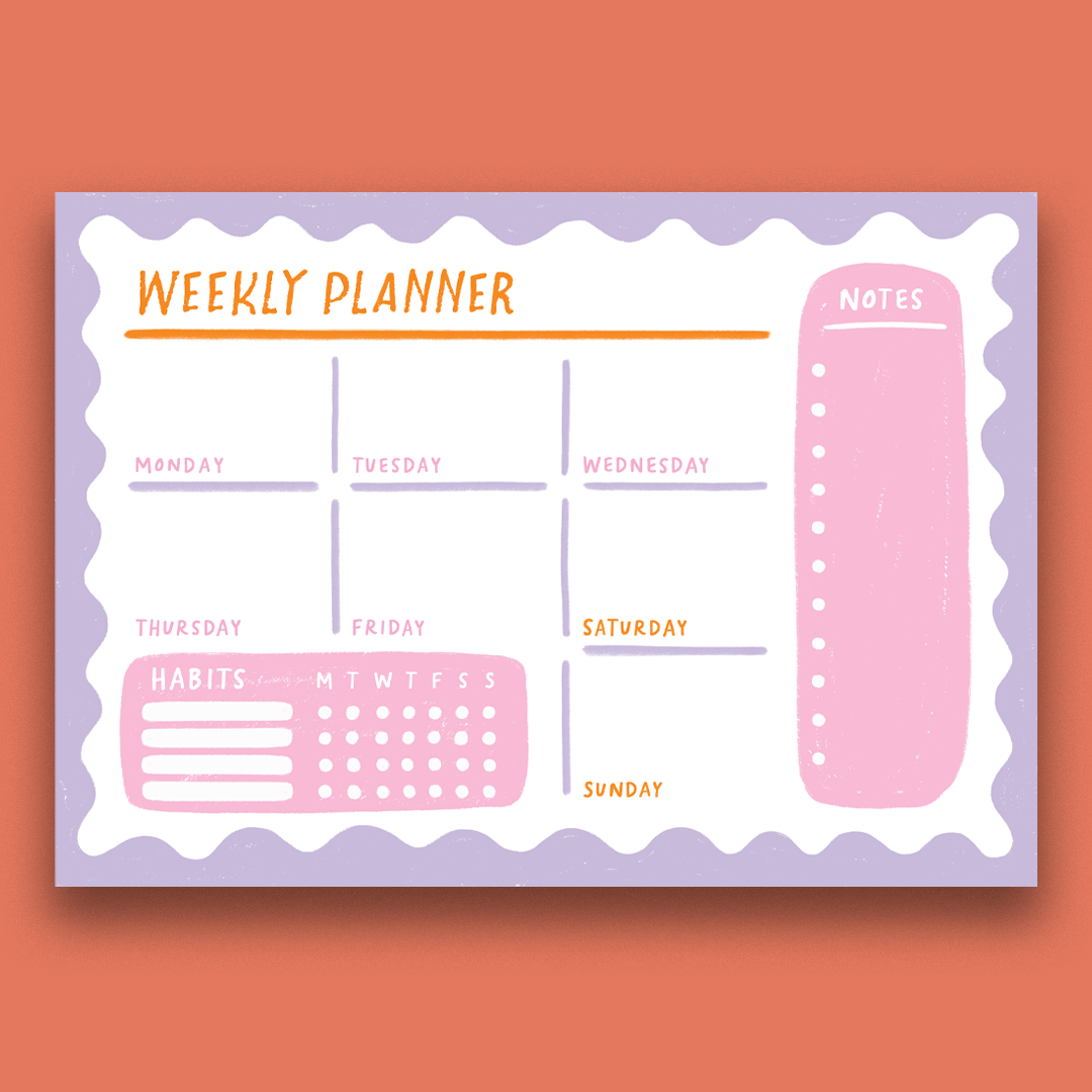 A4 Colourful Organization Stationery Desk Pad