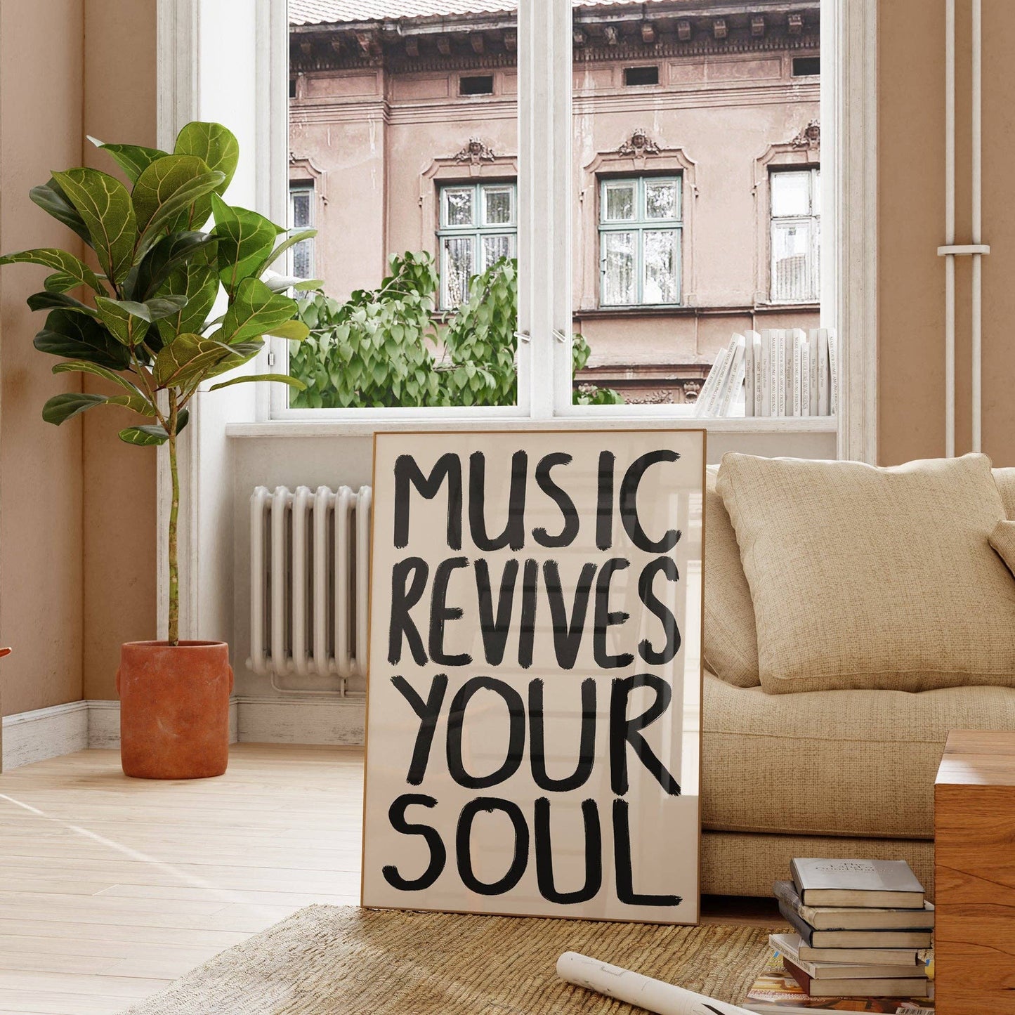 Music revives your soul print by Lune