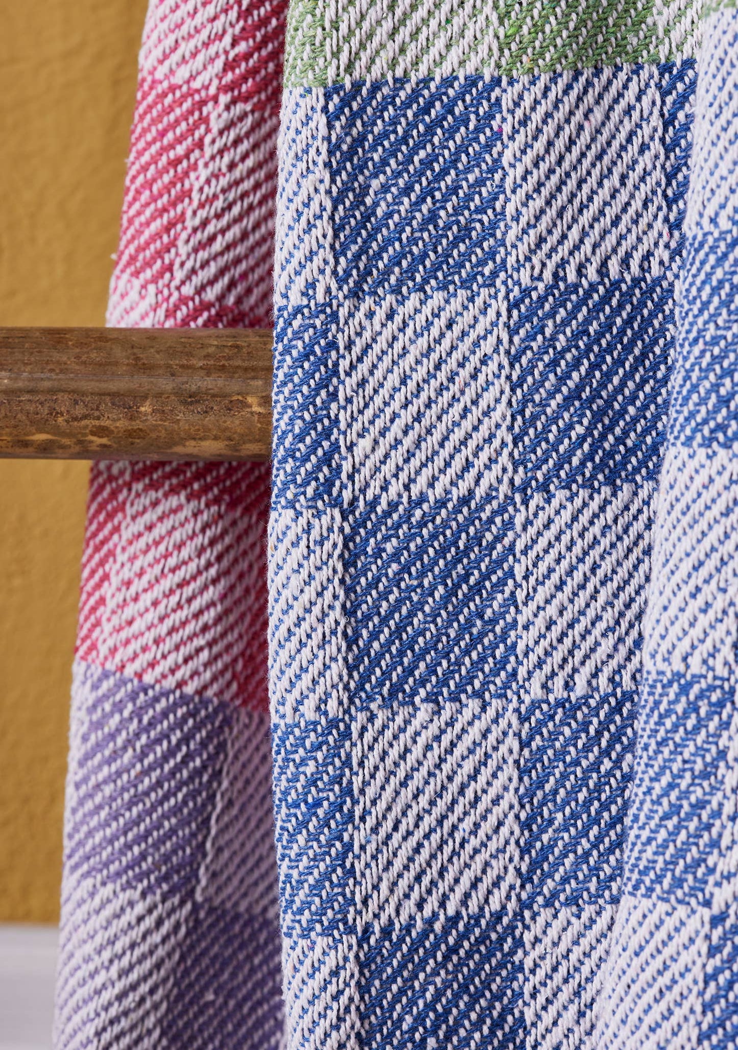 Recycled Cotton Check Throw