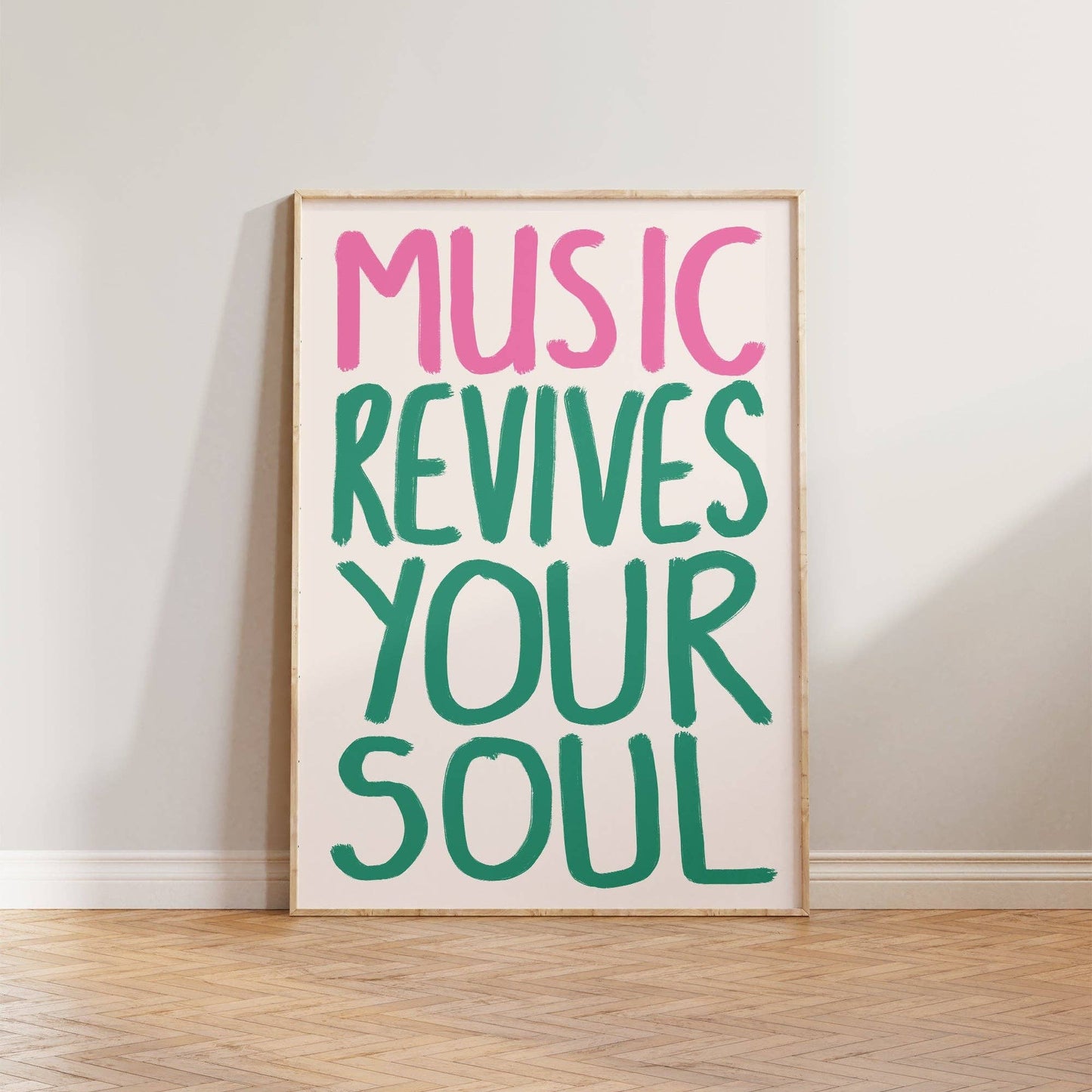 Music revives your soul print by Lune