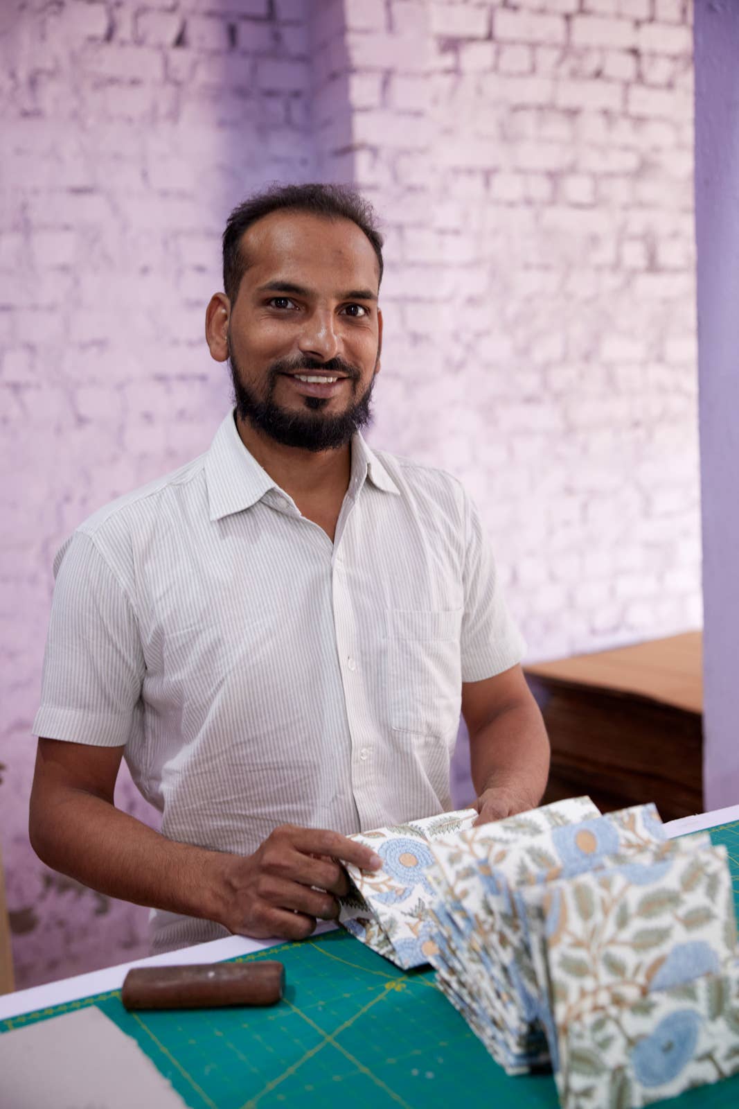 Hand Block Printed Gift Bags (Small) - Blue Stone