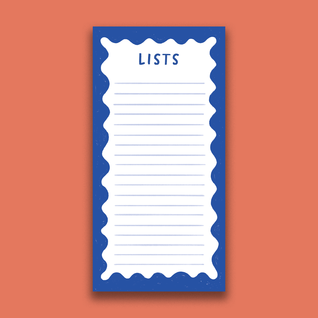 Blue Magnetic List Pad - Colourful Stationery