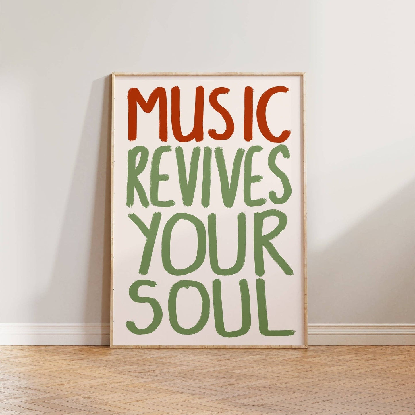 Music revives your soul print by Lune