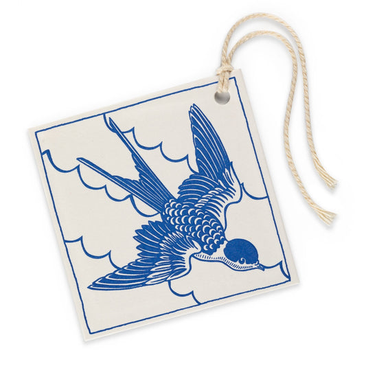 De Morgan Swallow Gift Tag pack of 3