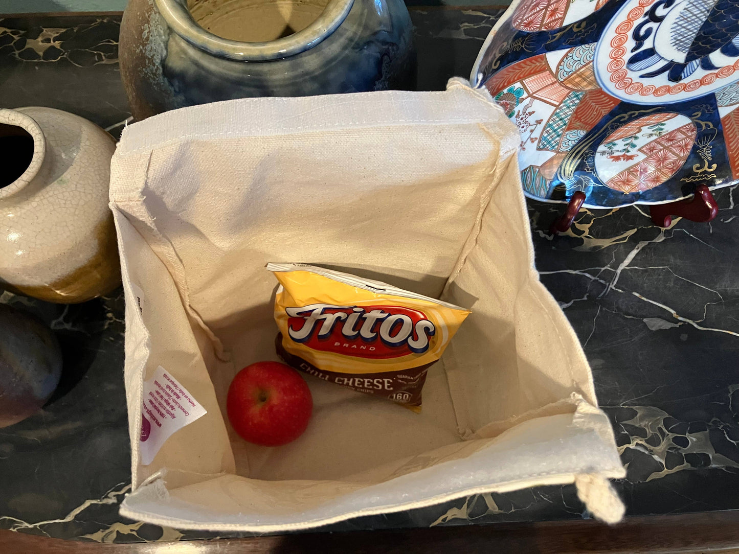 Recycled Canvas Lunch Bag - I Send No Compliments