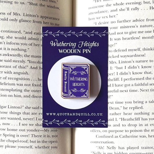 Wuthering Heights Book Wooden Pin